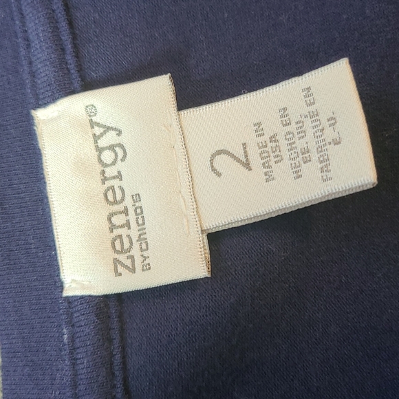 Chico's Geometric Stripe Beaded Blouse - Picture 7 of 11